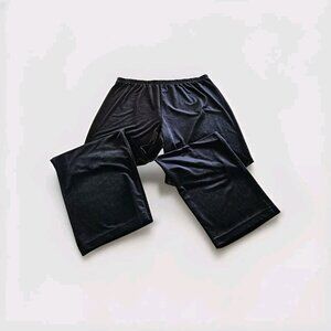 Coldwater Creek Pants Women XL Black Velvet Comfort Stretch Pull On Goth Witchy